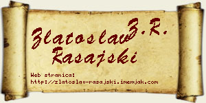 Zlatoslav Rašajski vizit kartica